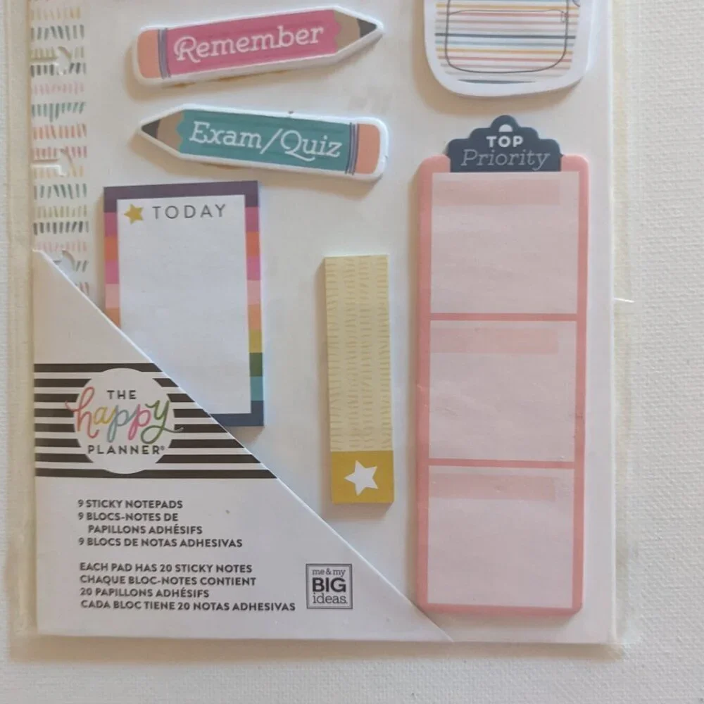 NWT Happy Planner Student 180pc Sticky Notes Pads College Christmas Holiday Gift